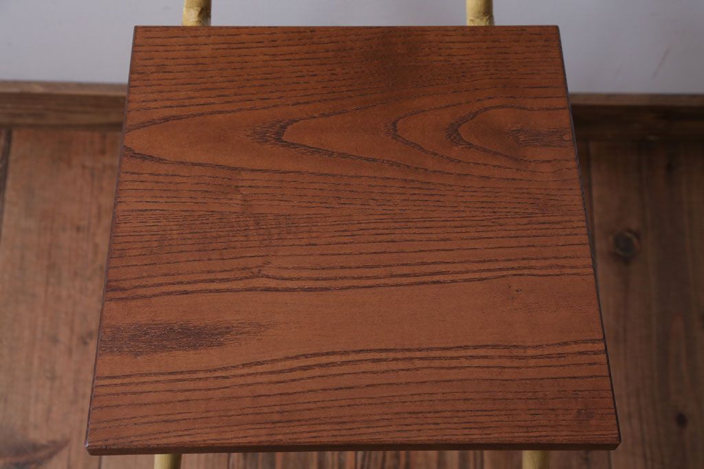 アンティーク家具　アンティーク　小振りなペイントアイアンレッグチェア