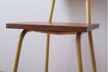 アンティーク家具　アンティーク　小振りなペイントアイアンレッグチェア