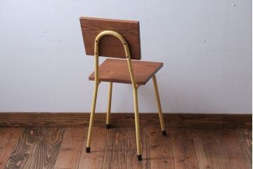 アンティーク家具　アンティーク　小振りなペイントアイアンレッグチェア