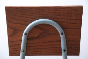 アンティーク家具　アンティーク　小振りなペイントアイアンレッグチェア(2)