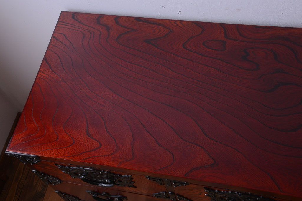 中古　伝統民芸家具 岩谷堂　横型衣装箪笥(和箪笥サイドボード)(定価約60万円)