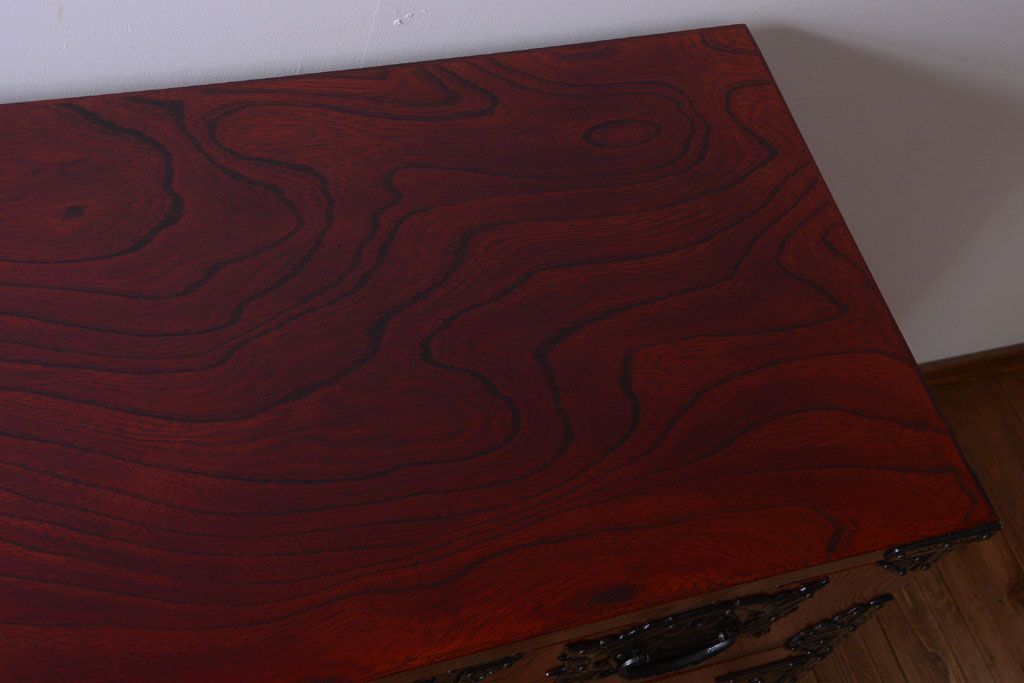 中古　伝統民芸家具 岩谷堂　横型衣装箪笥(和箪笥サイドボード)(定価約60万円)