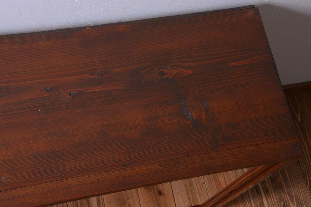 アンティーク家具　和製アンティーク　前面欅材!大きなガラス引き戸の収納棚