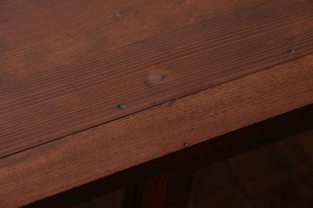 アンティーク家具　和製アンティーク　前面欅材!大きなガラス引き戸の収納棚