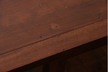 アンティーク家具　和製アンティーク　前面欅材!大きなガラス引き戸の収納棚