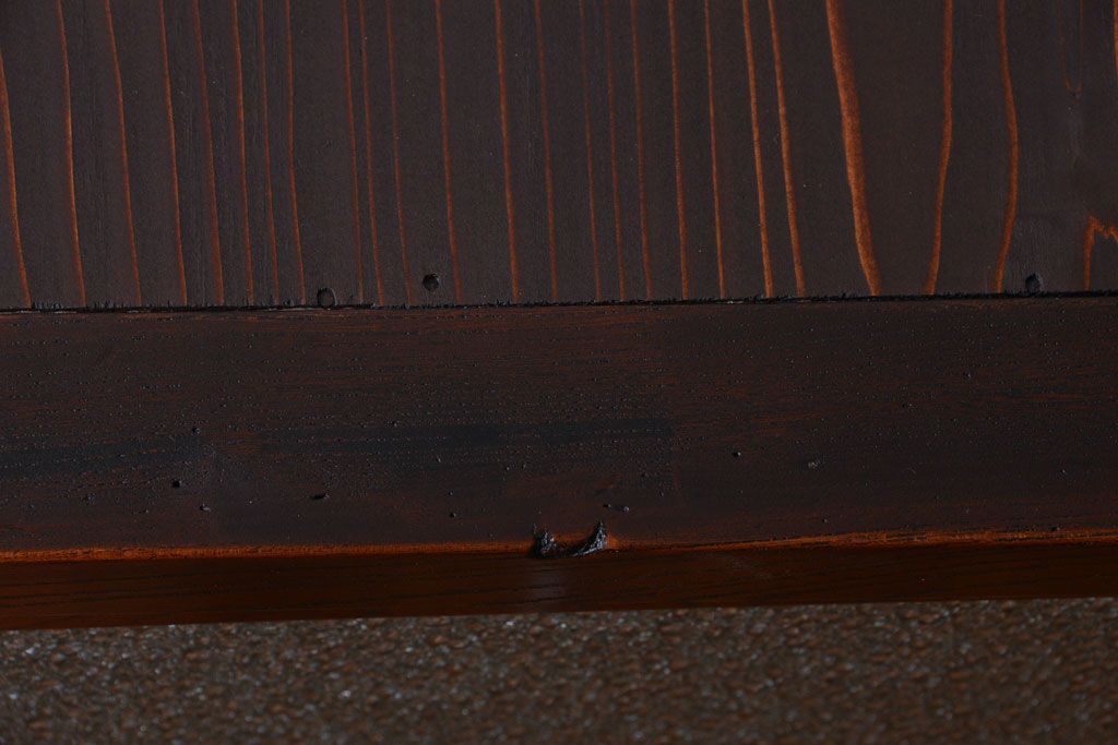 アンティーク家具　和製アンティーク　ダイヤガラス入り!前面欅材の引き戸収納棚