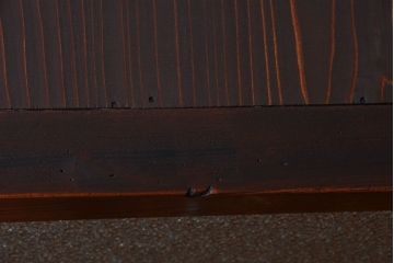 アンティーク家具　和製アンティーク　ダイヤガラス入り!前面欅材の引き戸収納棚