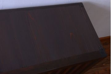 アンティーク家具　古民具・骨董　縦桟戸の高級水屋箪笥サイドボード(リビングボード・テレビボード)