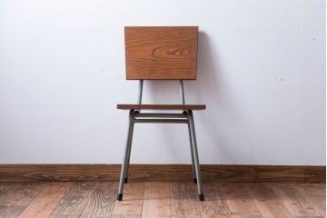 アンティーク家具　アンティーク　シンプルなペイントアイアンレッグチェア