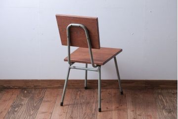 アンティーク家具　アンティーク　シンプルなペイントアイアンレッグチェア