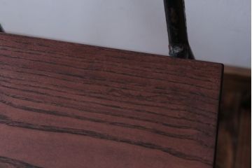 アンティーク家具　和製アンティーク　小振りなアイアンレッグチェア2脚セット(1)