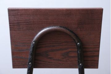 アンティーク家具　和製アンティーク　小振りなアイアンレッグチェア2脚セット(1)