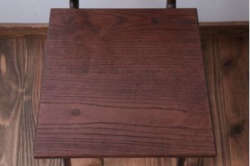 アンティーク家具　アンティーク　オーク材製!小振りなアイアンレッグチェア(3)