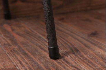 アンティーク家具　アンティーク　オーク材製!小振りなアイアンレッグチェア(3)