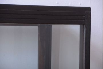 アンティーク家具　大正ロマン　古いナラ材の脚付きガラスケース