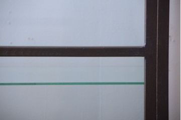 アンティーク家具　大正ロマン　古いナラ材の脚付きガラスケース