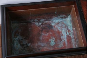アンティーク雑貨　古民具・骨董　最高級品!玉杢の極めて美しい素晴らしいアンティーク大振り長火鉢