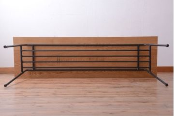アンティーク　天板ナラ材製!　ラフジュオリジナルペイントの鉄脚リメイクテーブル(1)