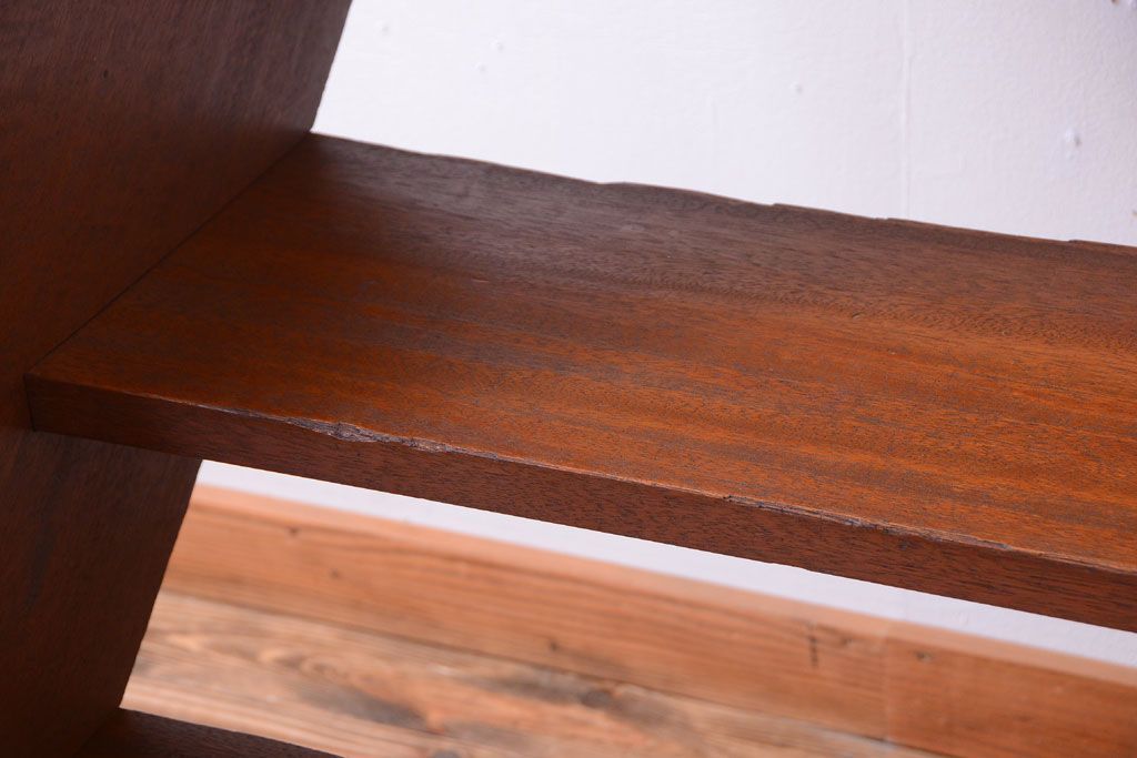 アンティーク雑貨　ビンテージ　古い学校使われていた昭和レトロな木製階段