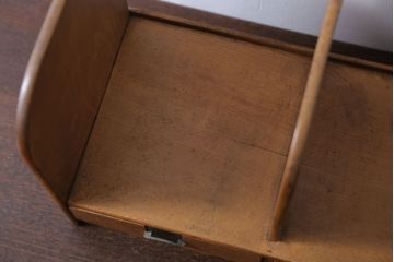 アンティーク雑貨　昭和レトロ　引き出し2杯付き!小振りでレトロな本立て