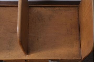 アンティーク雑貨　昭和レトロ　引き出し2杯付き!小振りでレトロな本立て