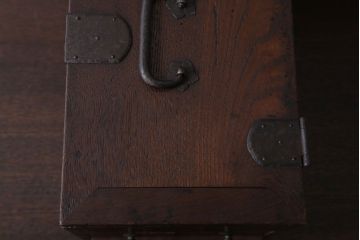 アンティーク雑貨　古民具・骨董　総栗材!アンティーク硯箱(小物入れ)
