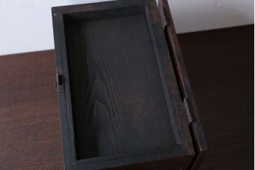 アンティーク雑貨　古民具・骨董　総栗材!アンティーク硯箱(小物入れ)