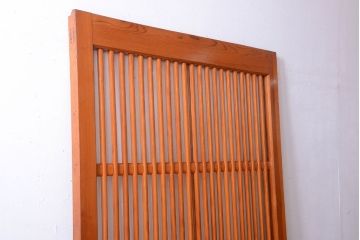 和製アンティーク　古い檜材のガラス蔵戸(玄関戸)