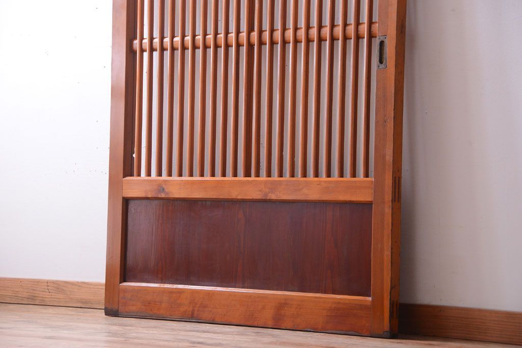 和製アンティーク　古い檜材のガラス蔵戸(玄関戸)