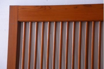 和製アンティーク　古い檜材のガラス蔵戸(玄関戸)