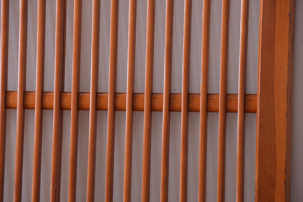 和製アンティーク　古い檜材のガラス蔵戸(玄関戸)