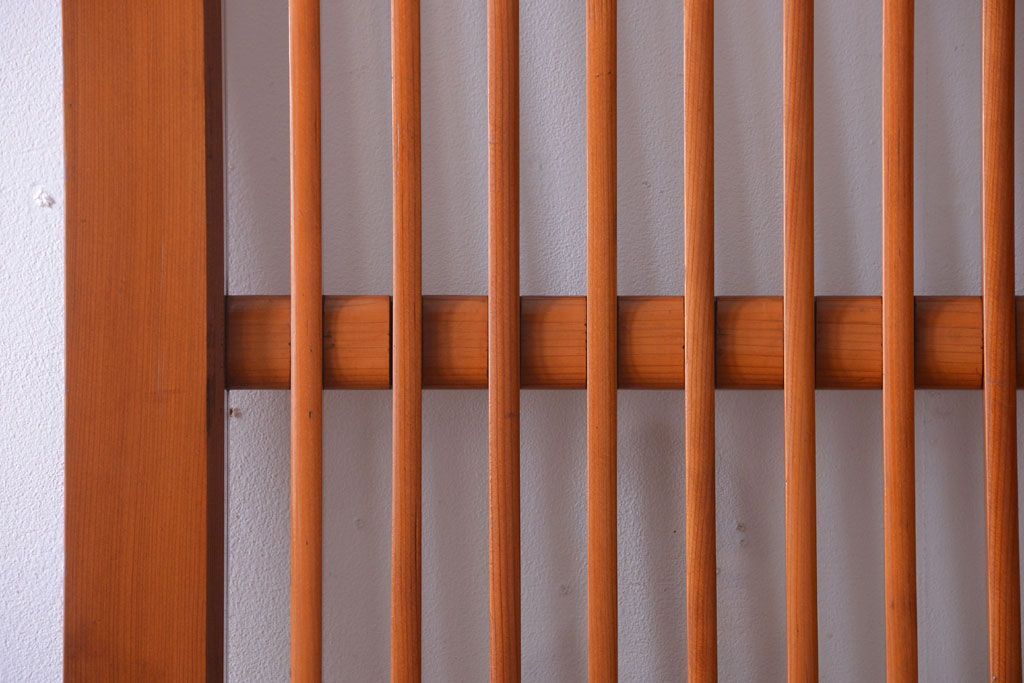 和製アンティーク　古い檜材のガラス蔵戸(玄関戸)