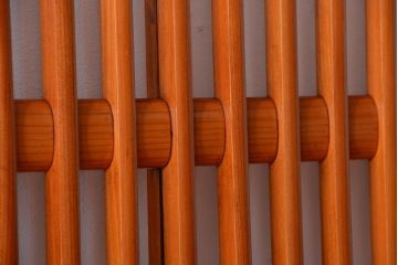 和製アンティーク　古い檜材のガラス蔵戸(玄関戸)