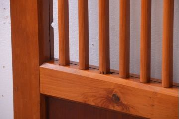 和製アンティーク　古い檜材のガラス蔵戸(玄関戸)