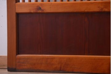 和製アンティーク　古い檜材のガラス蔵戸(玄関戸)