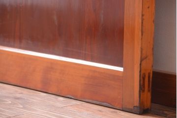 和製アンティーク　古い檜材のガラス蔵戸(玄関戸)