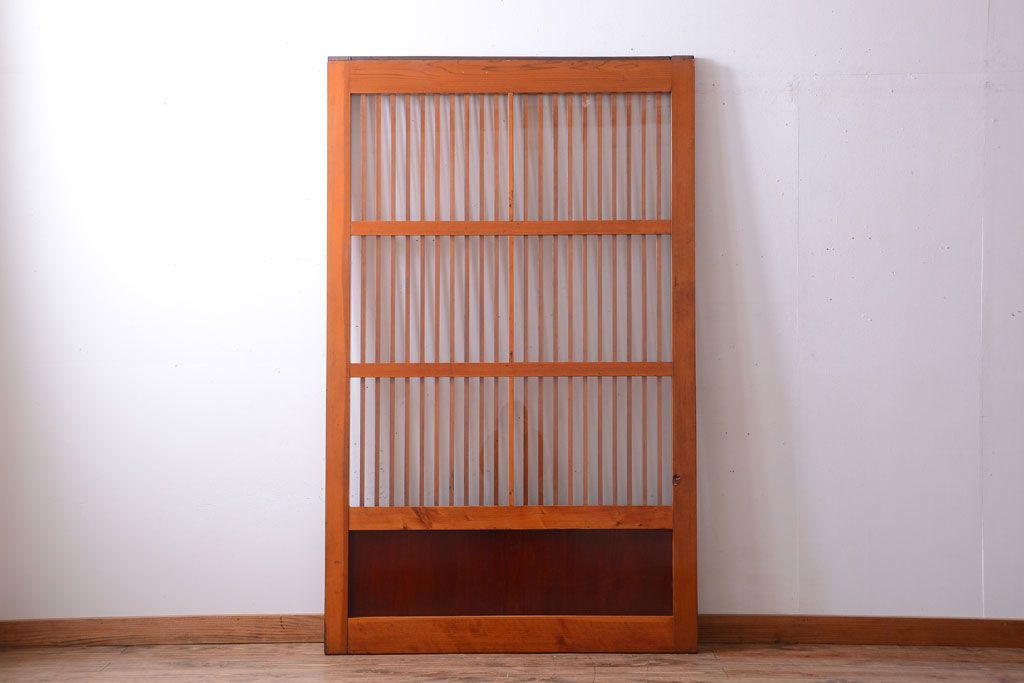 和製アンティーク　古い檜材のガラス蔵戸(玄関戸)