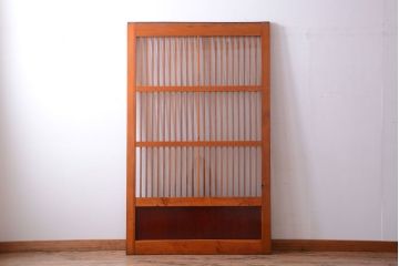 和製アンティーク　古い檜材のガラス蔵戸(玄関戸)