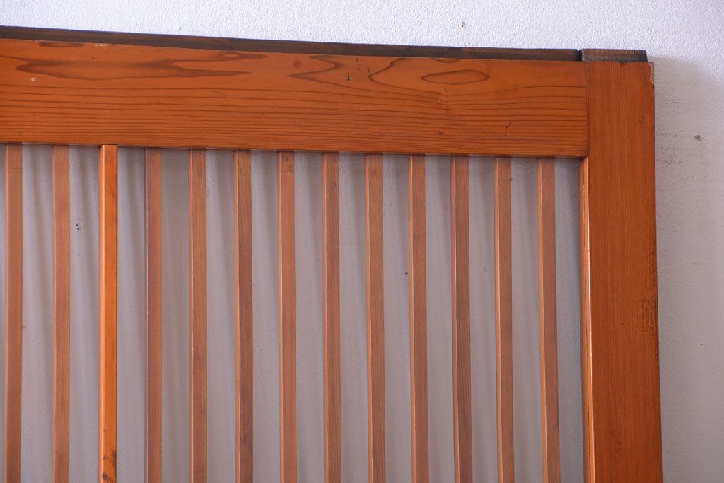 和製アンティーク　古い檜材のガラス蔵戸(玄関戸)