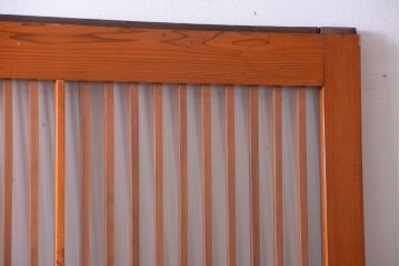 和製アンティーク　古い檜材のガラス蔵戸(玄関戸)