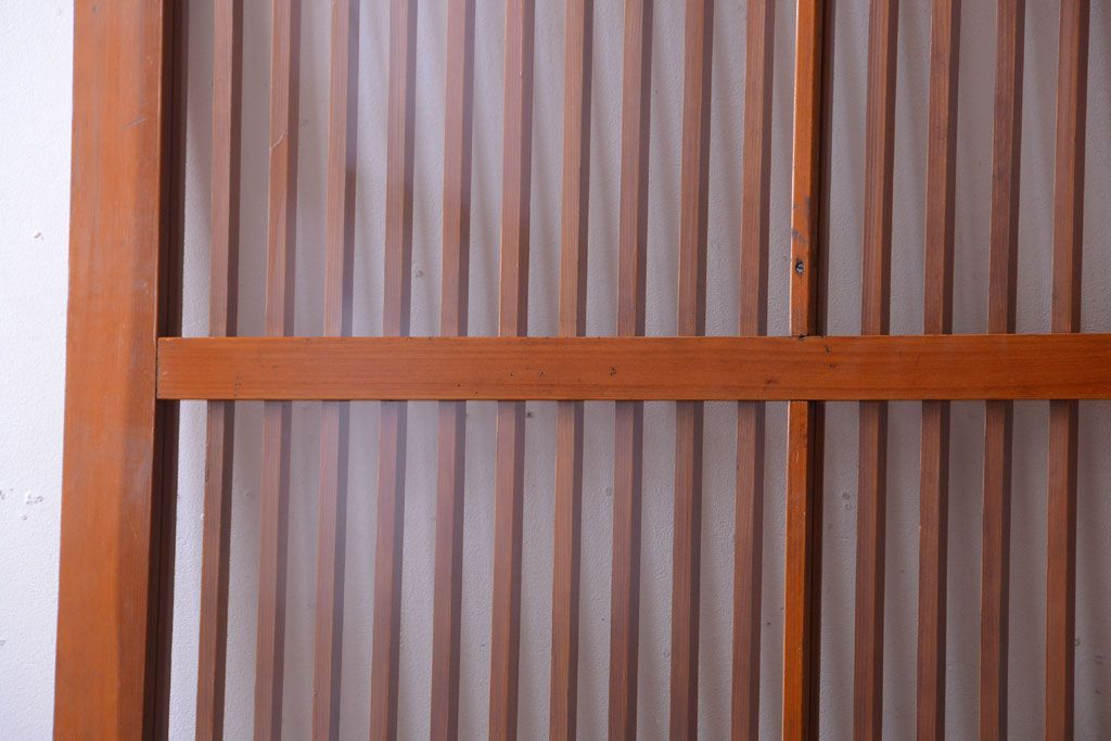 和製アンティーク　古い檜材のガラス蔵戸(玄関戸)