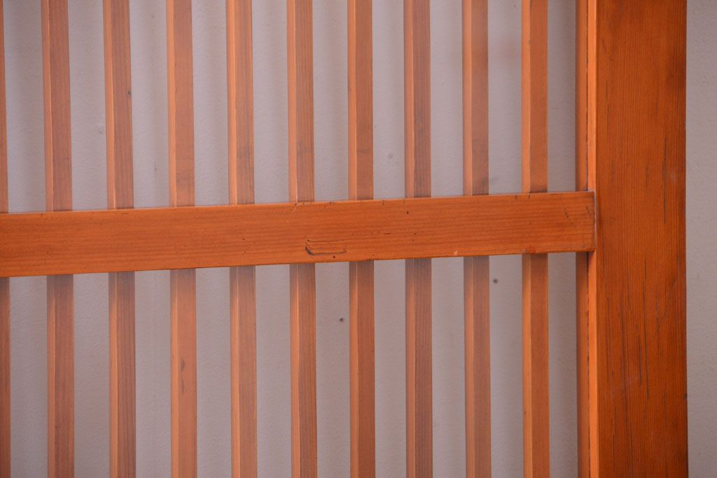 和製アンティーク　古い檜材のガラス蔵戸(玄関戸)