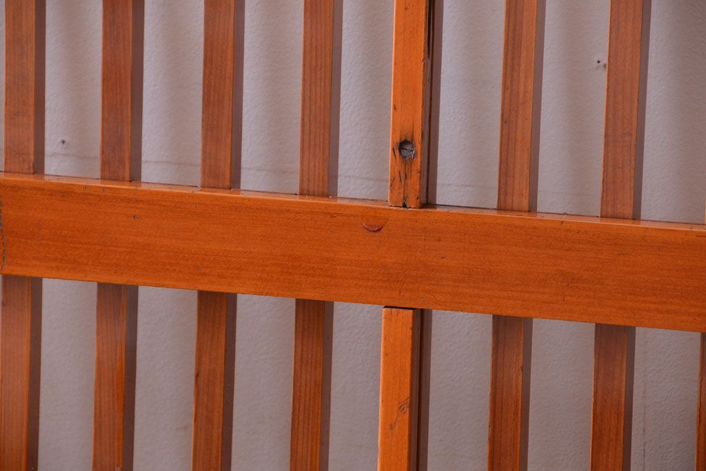 和製アンティーク　古い檜材のガラス蔵戸(玄関戸)