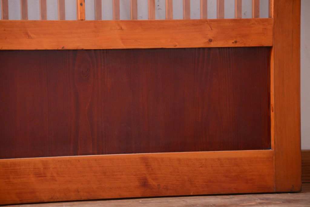 和製アンティーク　古い檜材のガラス蔵戸(玄関戸)