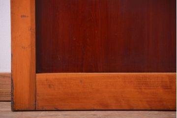 和製アンティーク　古い檜材のガラス蔵戸(玄関戸)