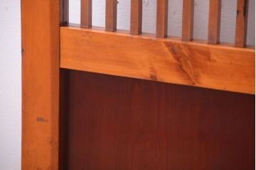 和製アンティーク　古い檜材のガラス蔵戸(玄関戸)