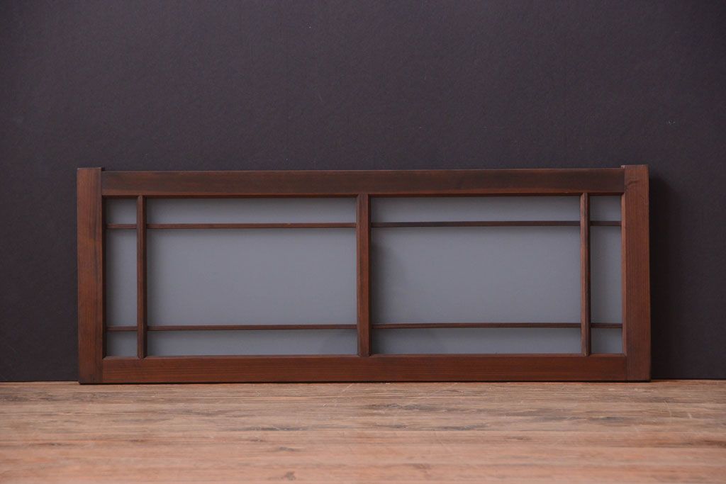 和製アンティーク　古い木製のモダンなすりガラス戸(引き戸・窓)