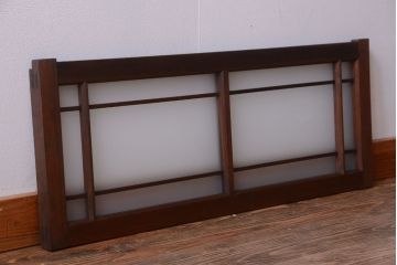 和製アンティーク　古い木製のモダンなすりガラス戸(引き戸・窓)
