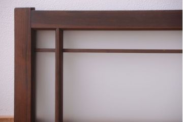 和製アンティーク　古い木製のモダンなすりガラス戸(引き戸・窓)