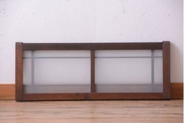 和製アンティーク　古い木製のモダンなすりガラス戸(引き戸・窓)